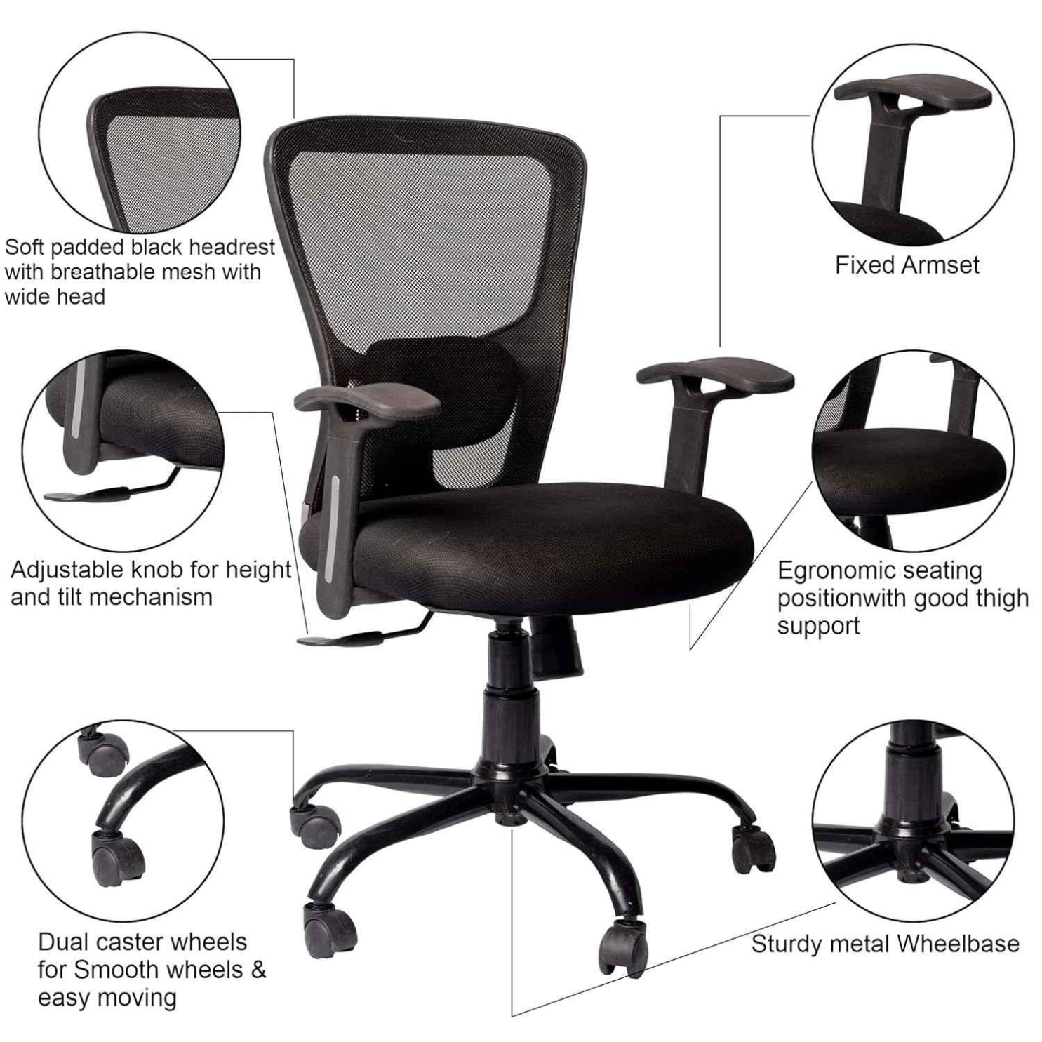 ZEN MEDIUM BACK CHAIR